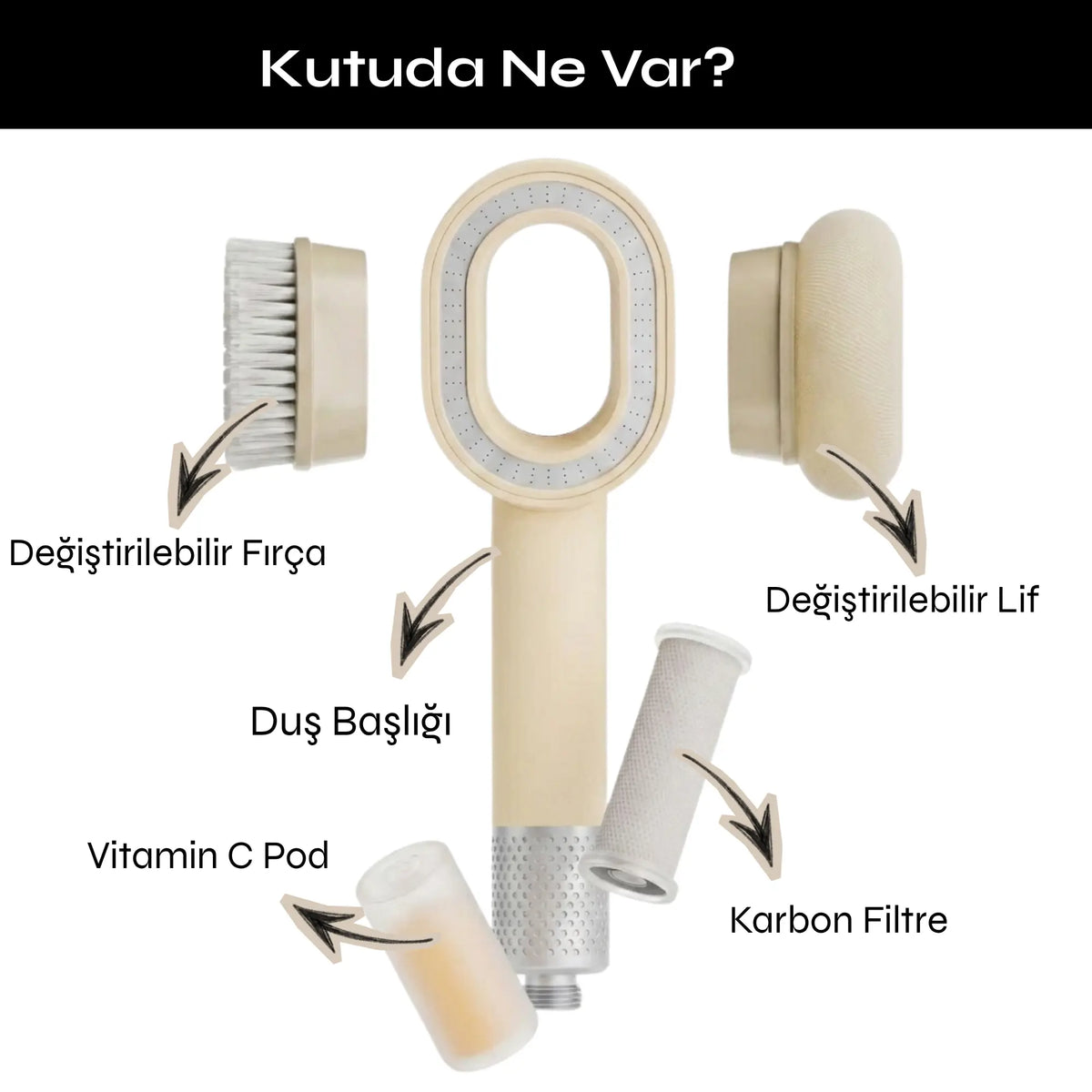 Mizufy Filtreli Duş Başlığı