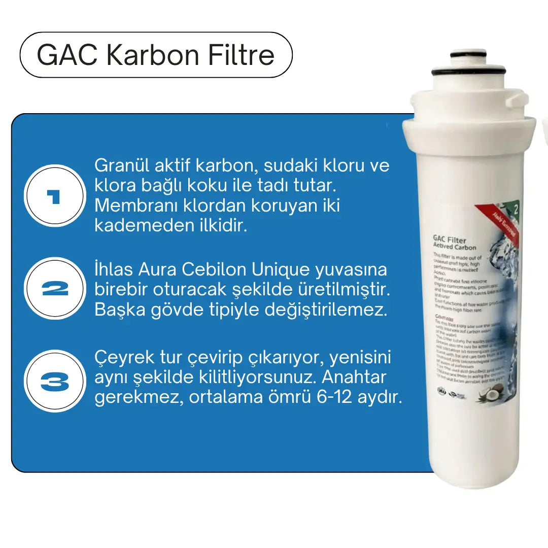 İhlas Aura Cebilon Unique Uyumlu Filtre Seti 3'lü