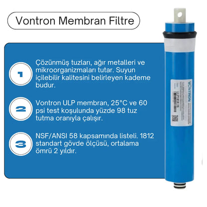 Kapalı Kasa Su Arıtma Cihazı 5'li Filtre Seti - NSF Onaylı