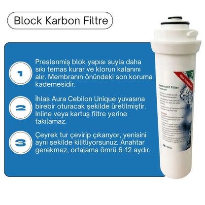İhlas Aura Cebilon Unique Uyumlu Filtre Seti 3'lü