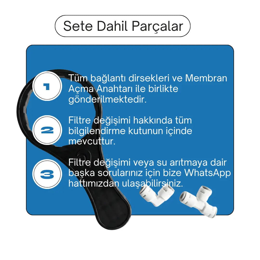 Kapalı Kasa Su Arıtma Cihazı 5'li Filtre Seti - NSF Onaylı