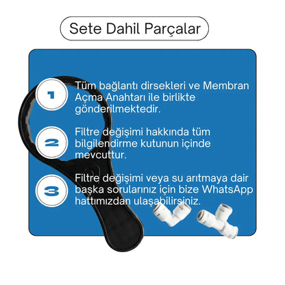 Kapalı Kasa Su Arıtma Cihazı 5'li Filtre Seti - NSF Onaylı