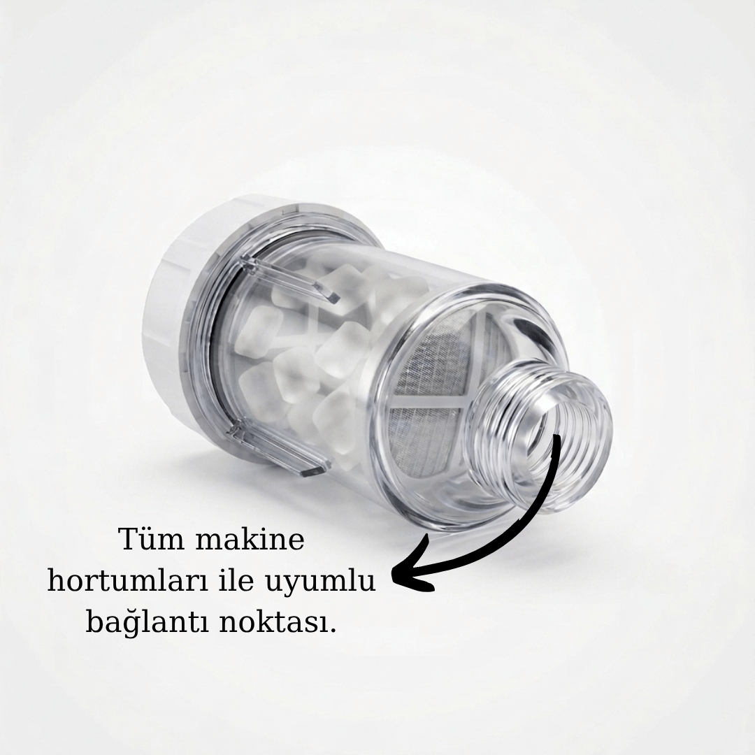 Mizufy kireç önleyici filtre tüm makine hortumları ile uyumludur.