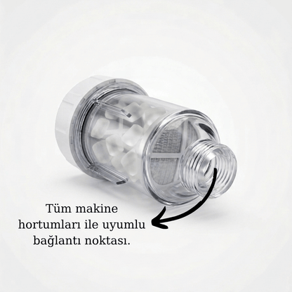 Mizufy kireç önleyici filtre tüm makine hortumları ile uyumludur.